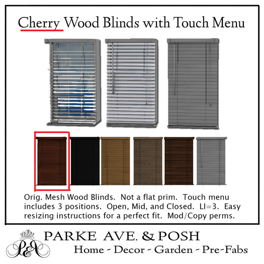 [PA] Wood Blind - Cherry
