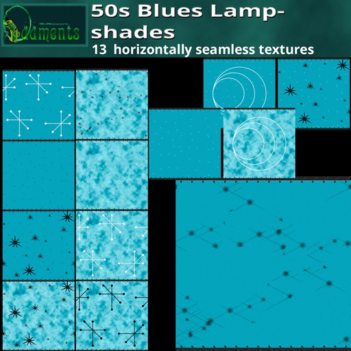 50s blue lampshades