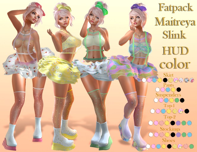 InStyle -Ful Set v2 - Fatpack HUD - (Maitreya ,Slink)+Hairband with Bow GIFT - Sale up to 20 .06.