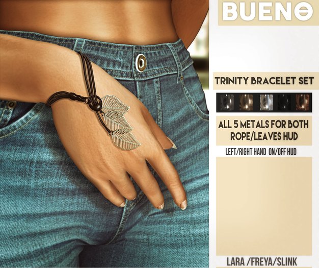 BUENO-Trinity Bracelet Set Fatpack - Maitreya, Slink HG, & Belleza Freya
