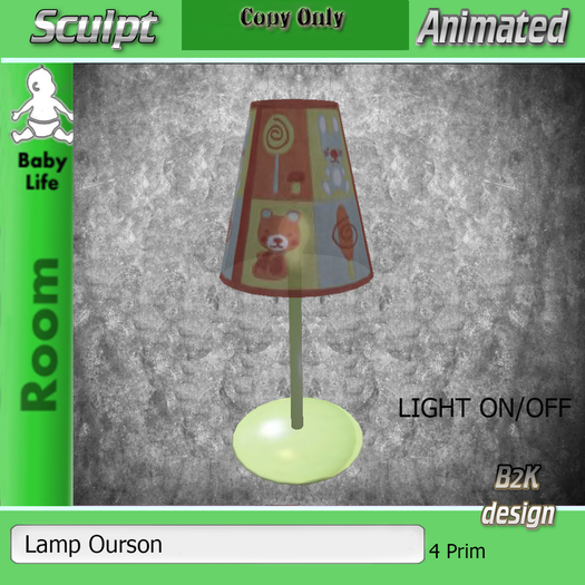 Lamp Scripted On/Off Ourson