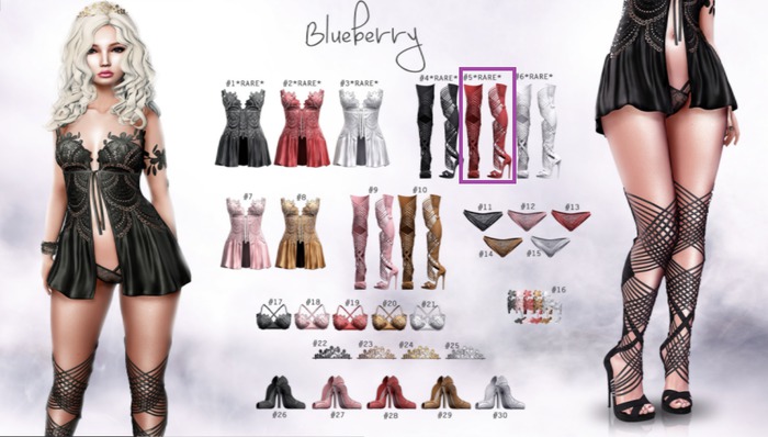 #5 Blueberry - Mykonos / Boots - Maitreya - Red RARE