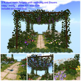 S*R.store mesh Pergola with walkway and flowers
