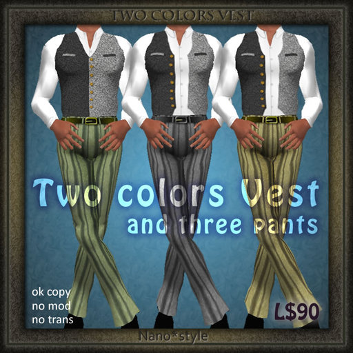 Mens Two colors Vest