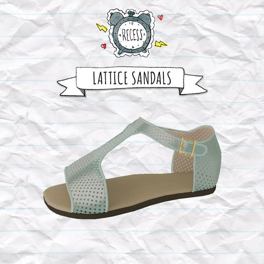 .{Recess}. - Lattice Sandals Mint