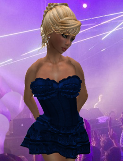 Ruffle Corset and Skirt BLUE