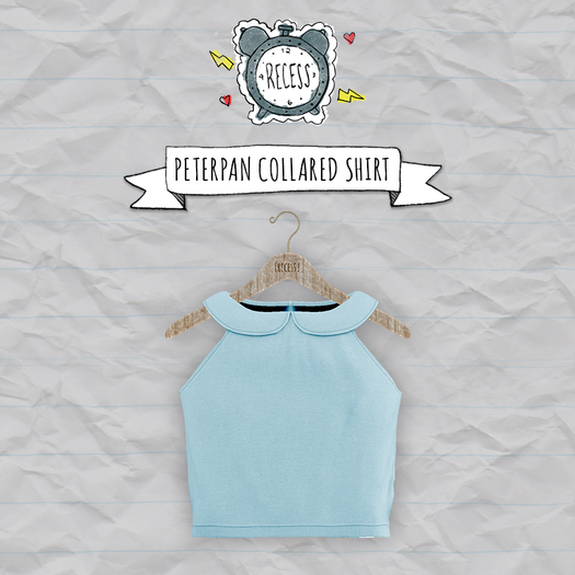 .{Recess}. - Peter Pan Collared Shirt [blue]