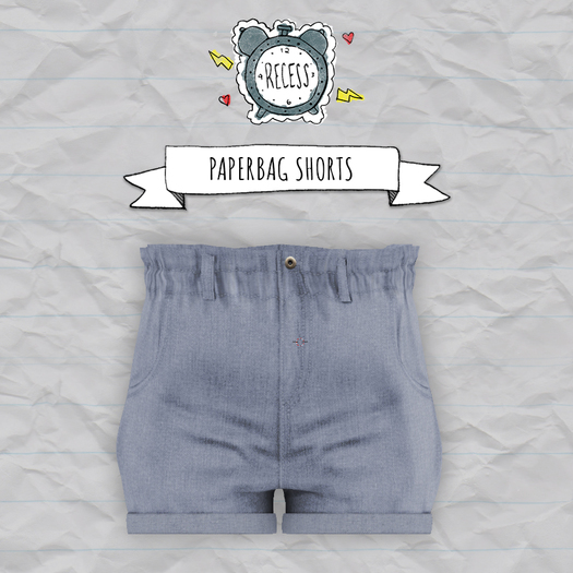 .{Recess}. - Paperbag Shorts [lt.blue]