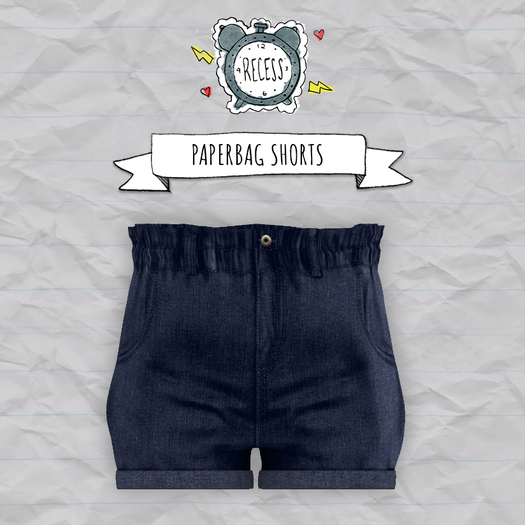 .{Recess}. - Paperbag Shorts [dk.blue]