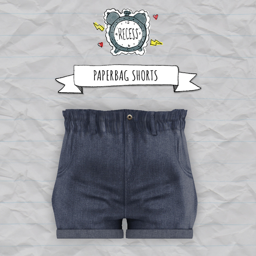 .{Recess}. - Paperbag Shorts [med.blue]