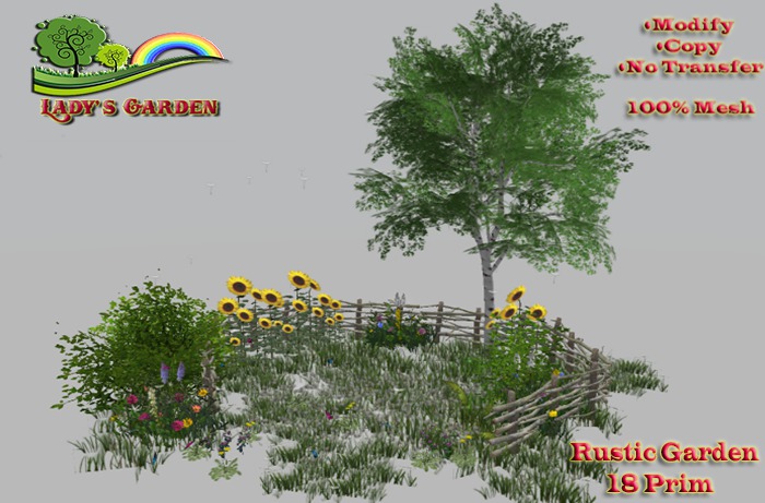 Lady's Garden - Rustic Garden 18 Prim