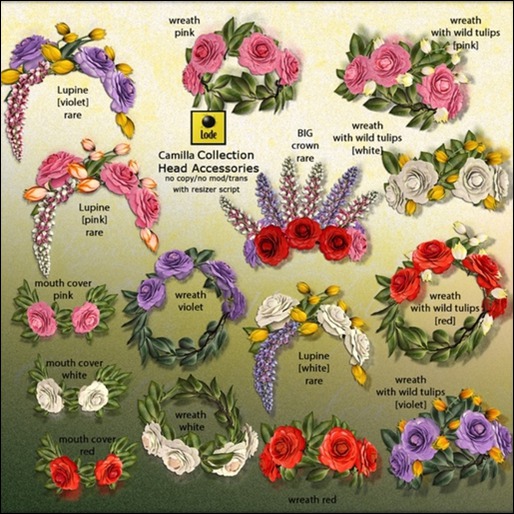 *LODE* Head Accesory - Camilla Wreath [violet] (Wear Me!)