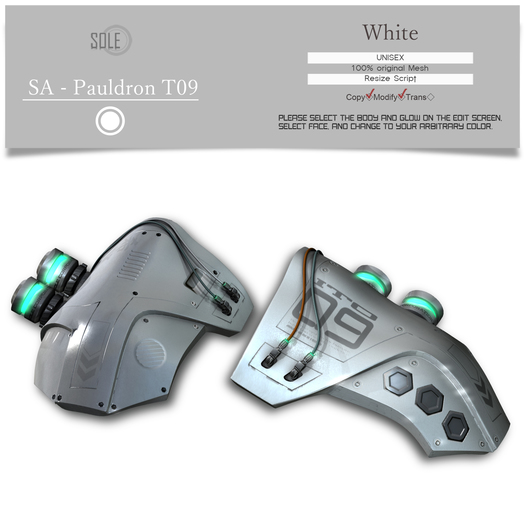 :::SOLE::: SA - Pauldron T09 (White)