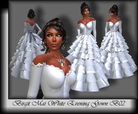 Birgit Mai White Evening Gown B02 (BOXED)