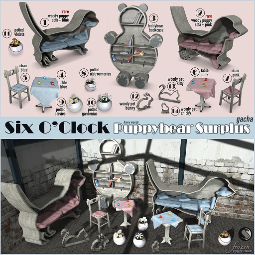 !six o'clock! [PUPPYBEAR-11] Potted Violets*