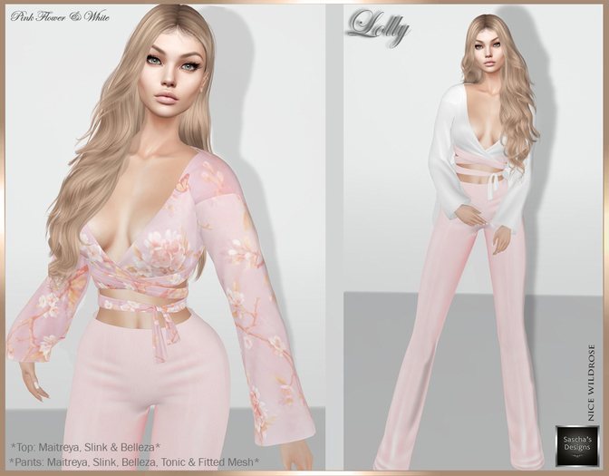 SAS - Lolly Pink Flower & White Outfit  (MB&FM)