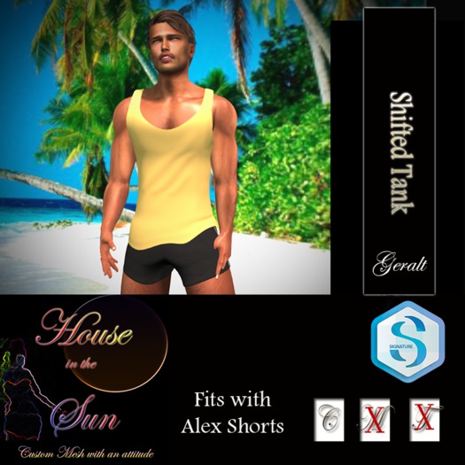 Men's Shifted Tank Gold