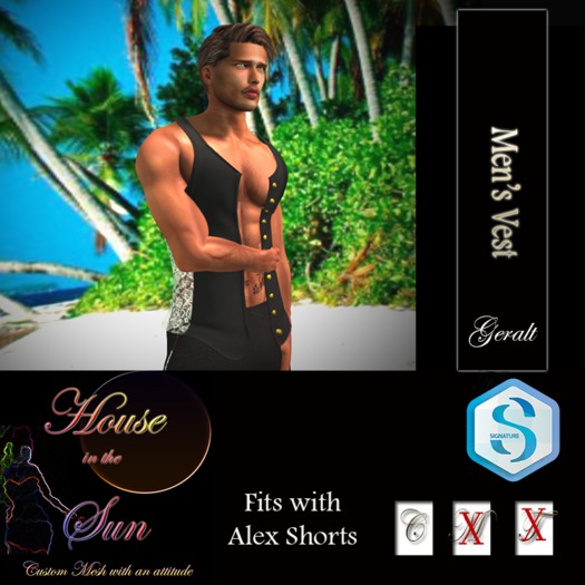 Men's Vest Black & White