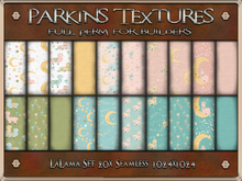 Parkins Textures - LaLama Set - 20x Full Perm Seamless 1024 - Fabric, Clothing, Cloth, Nursery, Kid, Child, Pattern