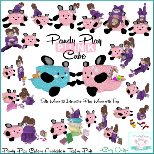 {BL}Pandy Play Cube-Pink (Boxed)