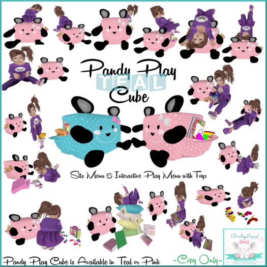 {BL}Pandy Play Cube-Teal