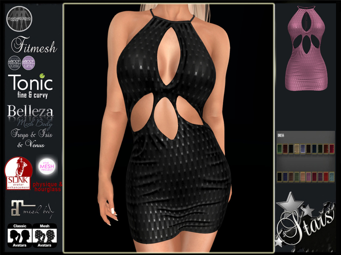 Stars - Maitreya, Tonic, Classic, eBody, TMP, Slink, Belleza - Candy dress