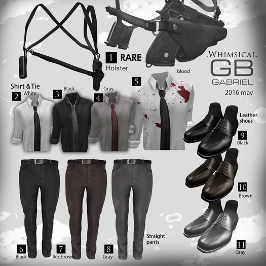 8.::GB::Straight pants / Gray