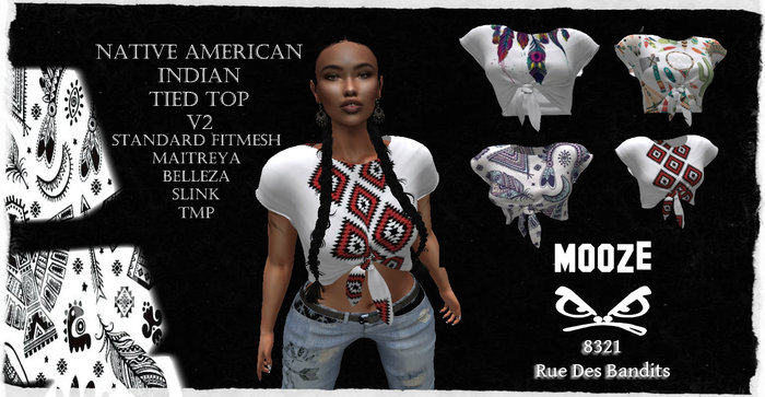 [[mooze]] NATIVE AMERICAN INDIAN  V2 Tied  top