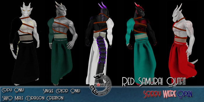 SWO Jomo Dragon M Samurai Red Outfit (add me)