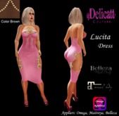 #GIFT#Delicatt Couture -Lucinda Dress BROWN