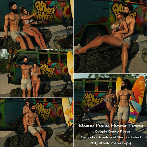 Ebano Poses Flower Power