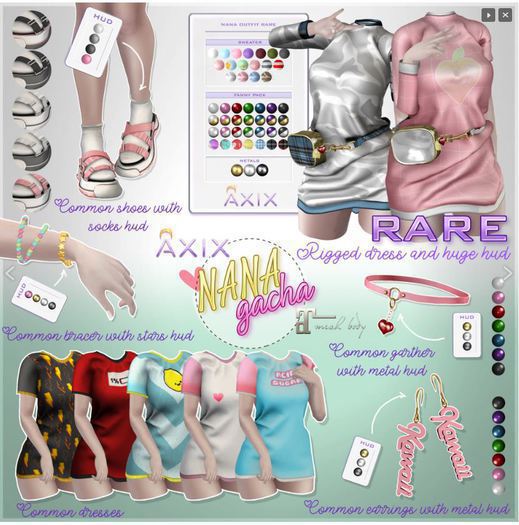 ::Axix:: Nana Gacha Garther Green