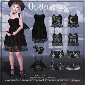 Second Life Marketplace - Oubliette- Pentagram Neo Witch Cami VENUS