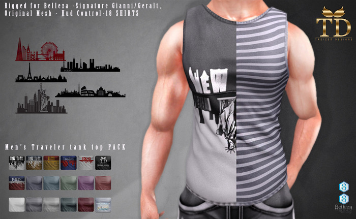 TD Men's Traveler Tank Top FATPACK