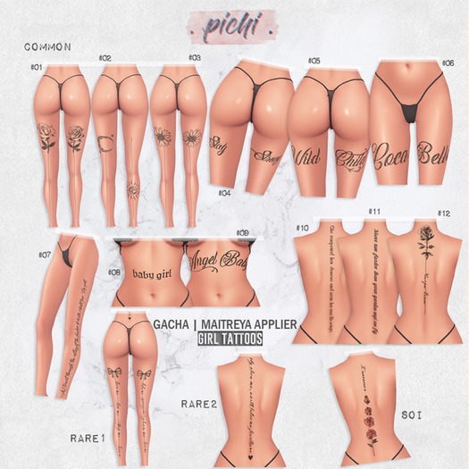 . p i c h i . girl tattoos 1 (Lara)