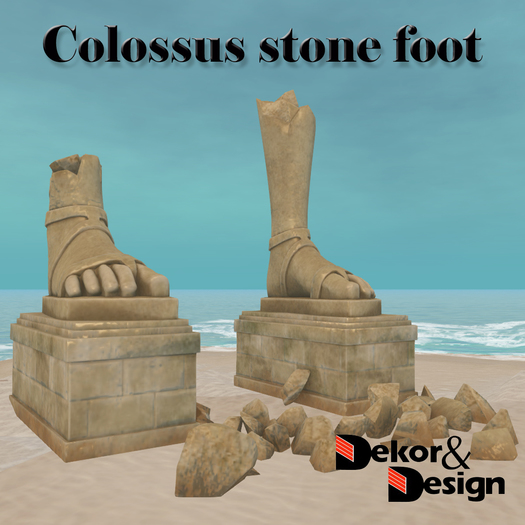 D&D Colossus stone foot Set