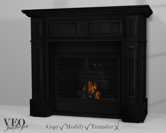 Second Life Marketplace VEO// Old Fireplace "Black coal"