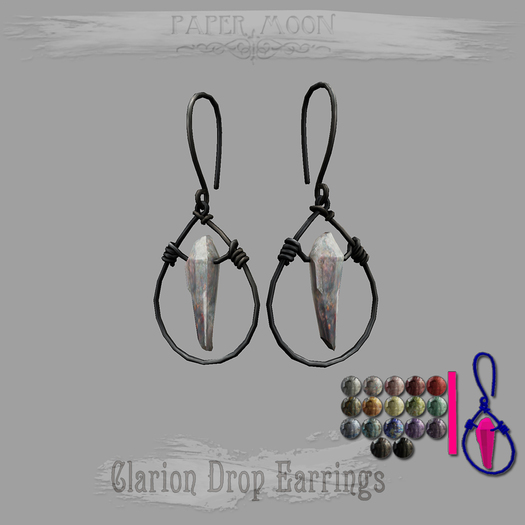 *pm* Clarion Drop Earrings - Iron
