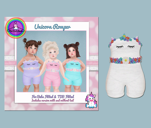 TBR - Unicorn romper  rainbow 