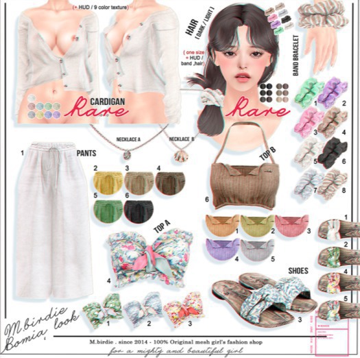 `M.BIRDIE / Bomia look. Hair Light RARE