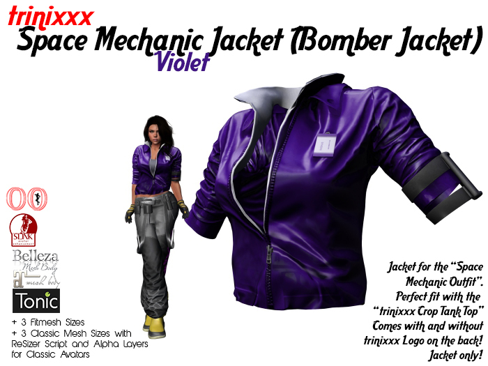 trinixxx Space Mechanic Jacket (Bomber Jacket) Violet