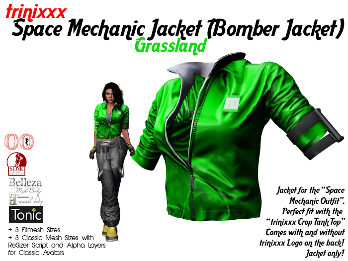 trinixxx Space Mechanic Jacket (Bomber Jacket) Grassland