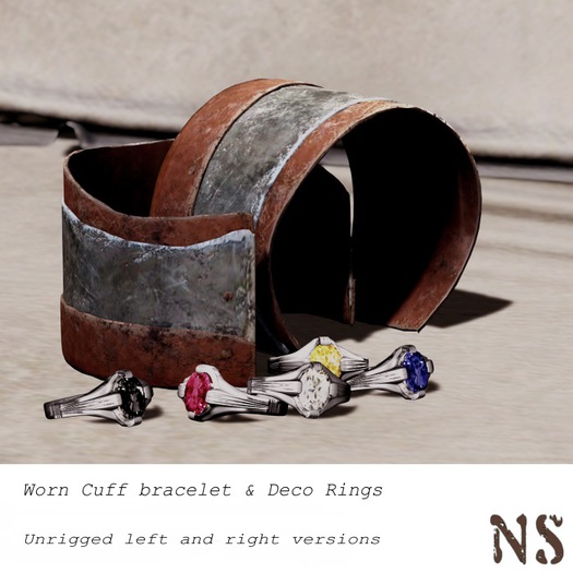 NS Worn Cuff Bracelet & Deco Rings
