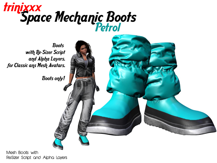 trinixxx Space Mechanic Boots Petrol
