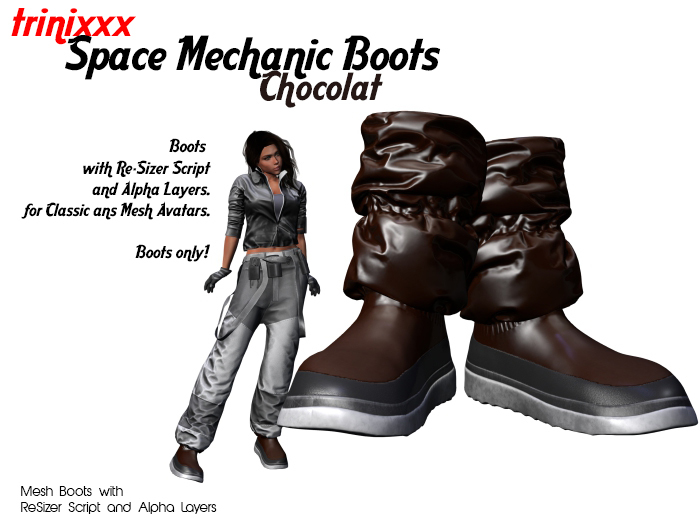 trinixxx Space Mechanic Boots Chocolat