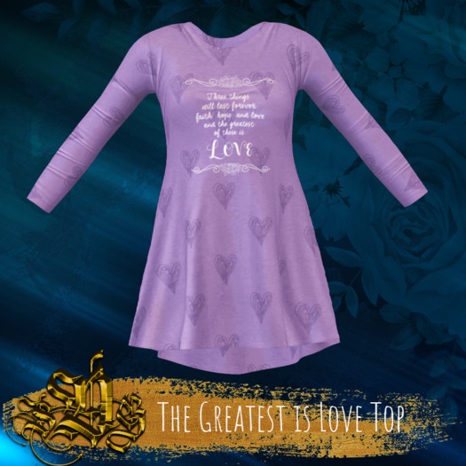 The Greatest is Love - Top - Light Purple