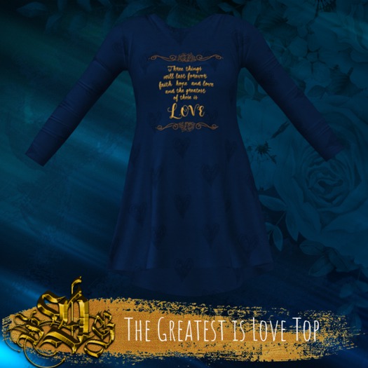 The Greatest is Love - Top - Blue