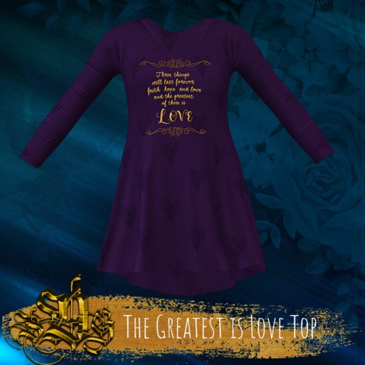 The Greatest is Love - Top - Purple