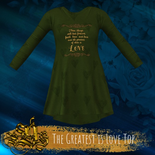 The Greatest is Love - Top - Green