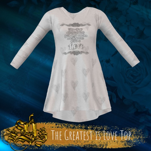 The Greatest is Love - Top - White